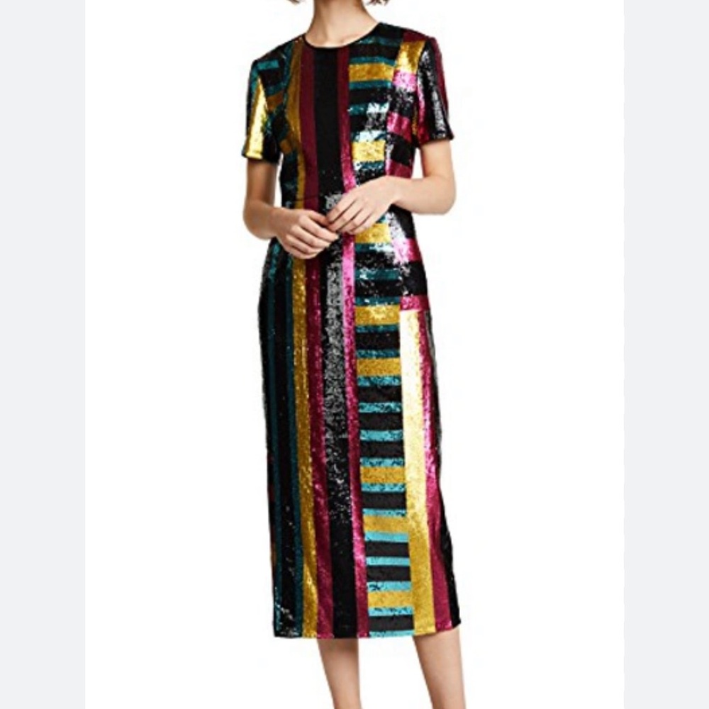 Diane Von Furstenburg  sequin colorful dress